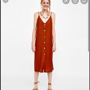 ZARA FRONT BUTTON DRESS